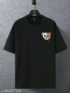Men’s Boxy Fit Cotton Blend T-Shirt – Relaxed & Printed