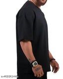 Men’s Oversized Cotton T-Shirt – Printed Back, Plain Front