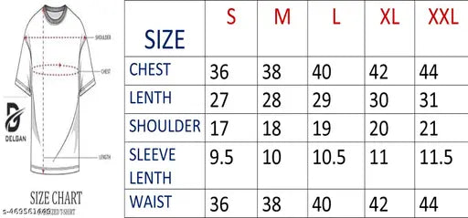 Men’s Oversized Cotton T-Shirt – Printed Back, Plain Front