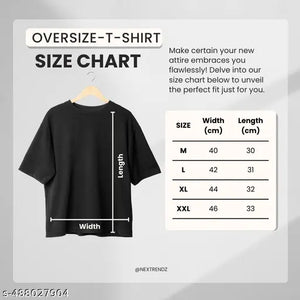 Men’s Oversized Printed Cotton T-Shirt – Back Graphic, Black Color