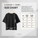 Men’s Oversized Printed Cotton T-Shirt – Back Graphic, Black Color