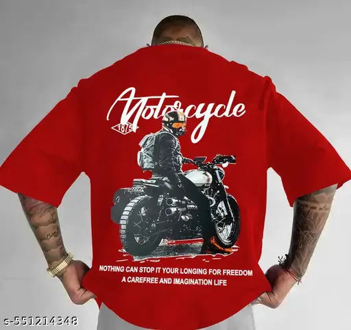 Men’s Casual Oversized Printed T-Shirt – Soft Cotton Blend