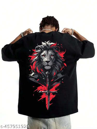 Men’s Oversized T-Shirt – Bold Lion Graphic Print